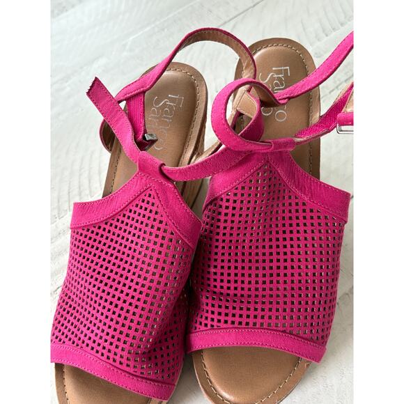 NWOB Franco Sarto Canyon Pink Platform Wedge Sandals - Picture 4 of 4